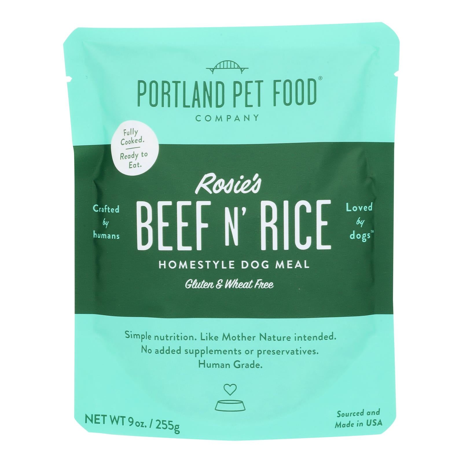 Portland Pet Food Company - Dog Meal Hmstyl Beef Rice - Case Of 8-9 Oz