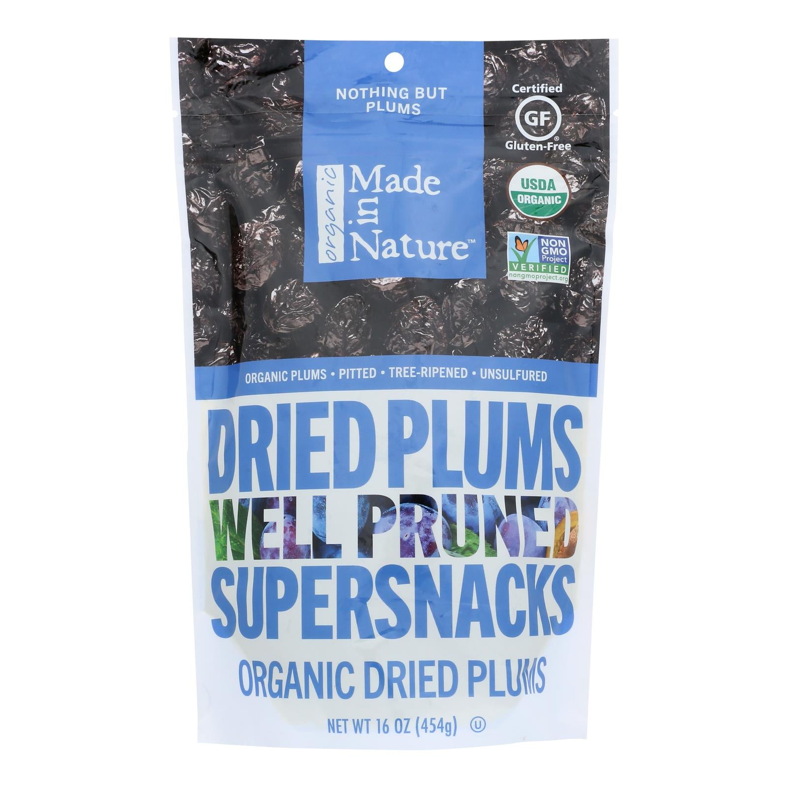 Made In Nature - Plums Dried - Case Of 6-16 Oz