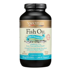 Spectrum Essentials Omega-3 Fish Oil With Vitamin D Dietary Supplement  - 1 Each - 250 Sgel