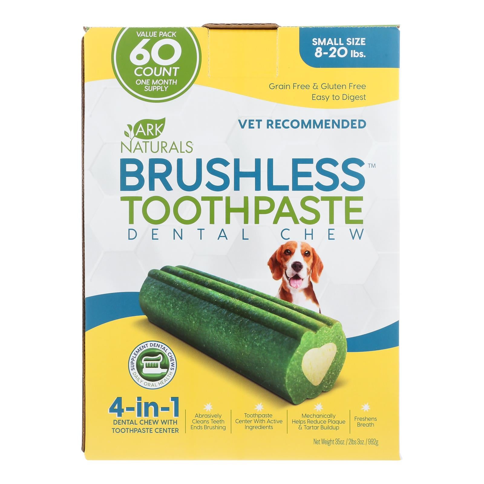 Ark Naturals - Brshls Tpst Dental Chw Sm - 1 Each - 60 Ct