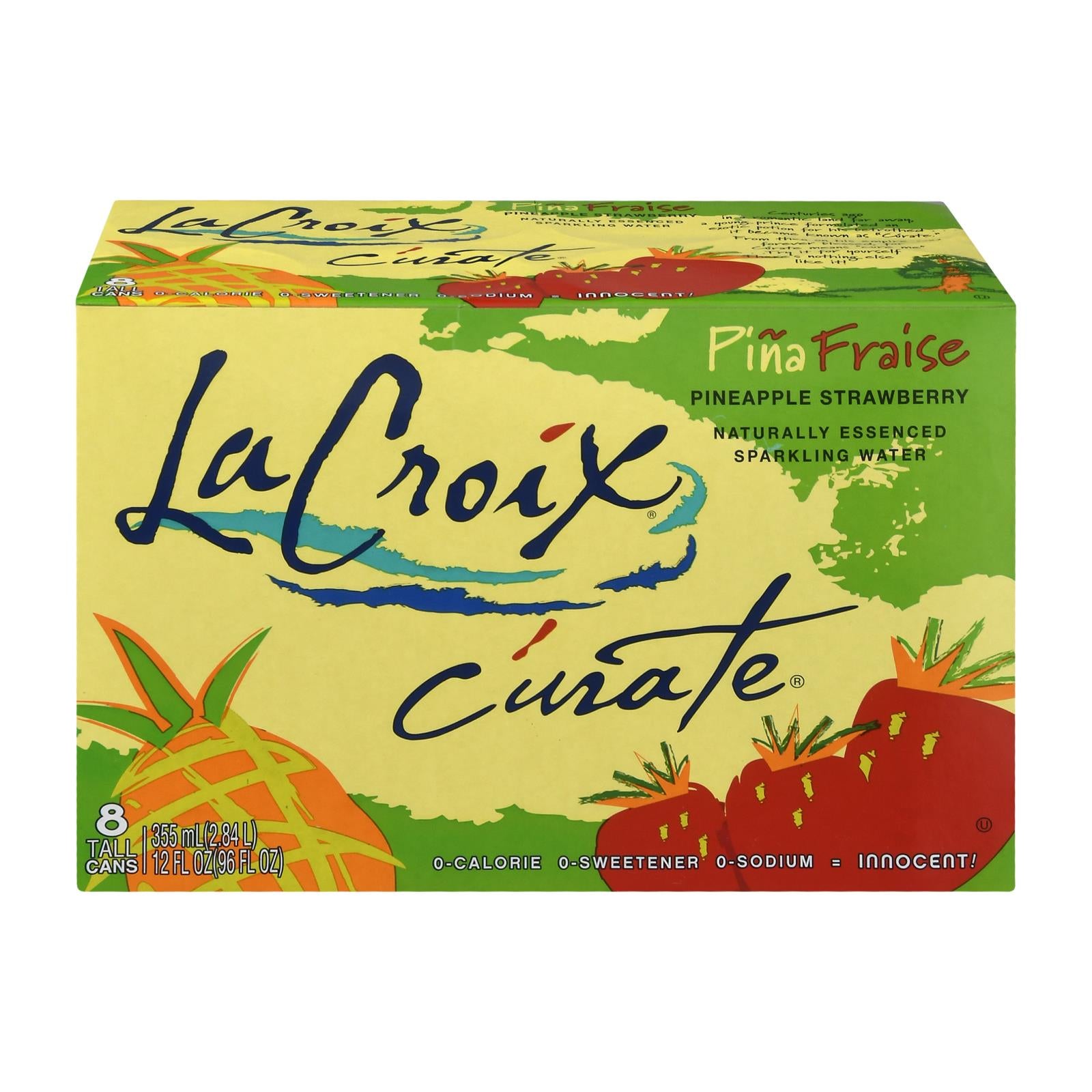 Lacroix Sparkling Water - Pina Fraise - Case Of 3 - 12 Fl Oz.