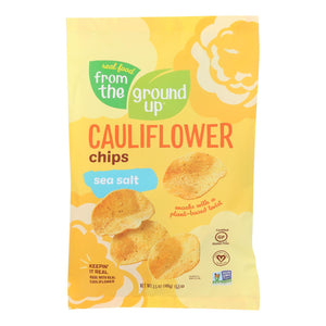From The Ground Up Sea Salt Cauliflower Chips - Case Of 12 - 3.5 Oz