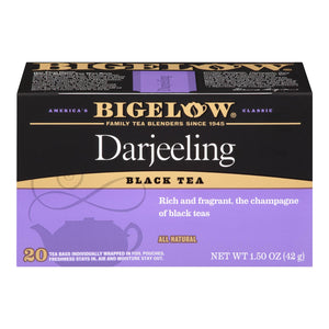 Bigelow Tea Darjeeling Black Tea - Case Of 6 - 20 Bags